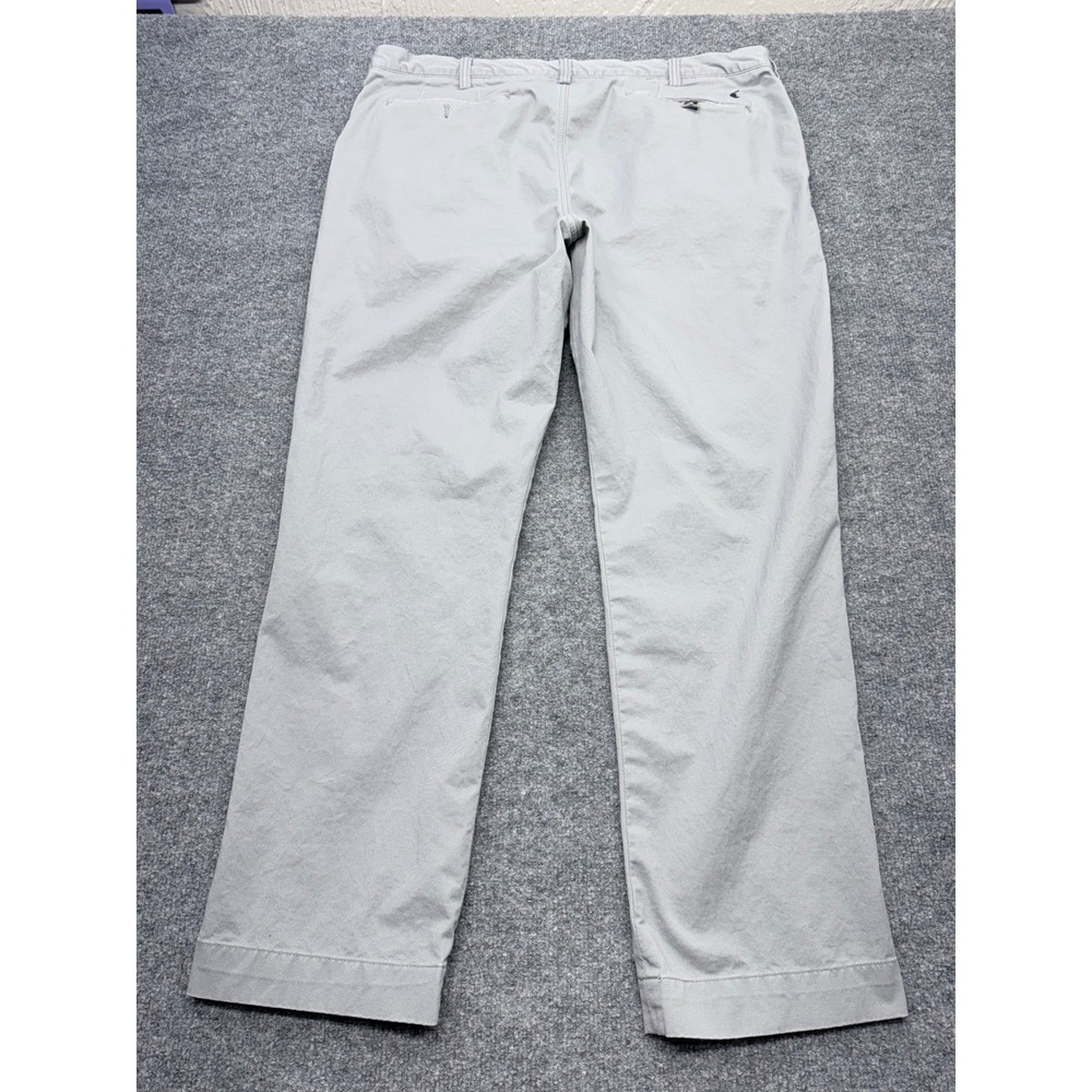 Polo Ralph Lauren Mens 38x30 Stretch Straight Fit Chino Pants Grey Cotton Twill - Picture 9 of 9